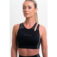 Discipline 365 Women's Discipline Seamless Sport Fitness Bra with Detail in Black | Size: Large