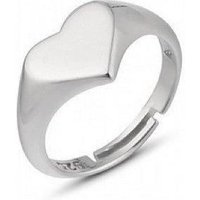 Sterling Heart Love Signet Ring