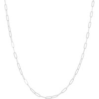 Sterling Large Rectangular Chain Necklace