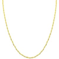 Twisted Beads Sterling Silver Chain Necklace