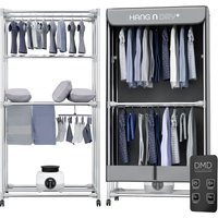 DMD Collective Hang'n'Dry+ Electric Clothes Airer Dryer with Customisable Frame, Remote Control & Pegs in Grey