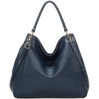 Fontanella Fashion Women's Gigante Oversize PU Shoulder Bag in Navy