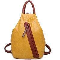 Fontanella Fashion Women's Vira PU Convertible Backpack in Mustard