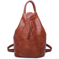 Fontanella Fashion Women's Vira PU Convertible Backpack in Brown