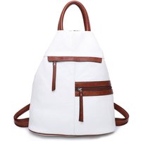 Fontanella Fashion Women's Mira PU Convertible Backpack in White