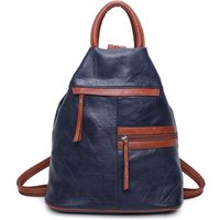 Fontanella Fashion Women's Mira PU Convertible Backpack in Navy
