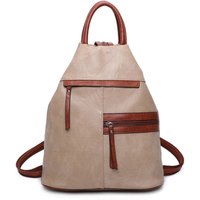 Fontanella Fashion Women's Mira PU Convertible Backpack in Beige
