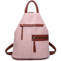 Fontanella Fashion Women's Mira PU Convertible Backpack in Pink