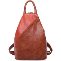 Fontanella Fashion Women's Tira PU Convertible Backpack in Tangerine