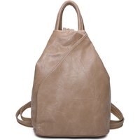Fontanella Fashion Women's Kira PU Convertible Backpack in Beige