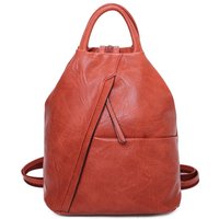 Fontanella Fashion Women's Shira PU Convertible Backpack in Tangerine