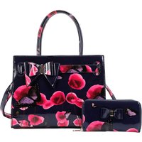 Poppy Patterned 2 1 Ribbon Tote Bag Purse