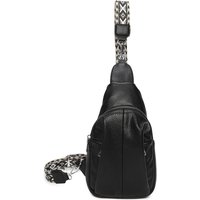 Yoko PU Crossbody Sling Bag Canvas Strap