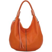 Fontanella Fashion Women's Periya PU Leather Hobo Shoulder Bag in Orange