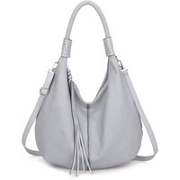 Fontanella Fashion Women's Periya PU Leather Hobo Shoulder Bag in Light Grey