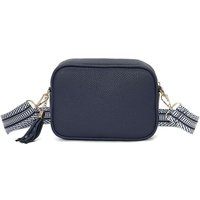 Kitise Women's Small Tassel Crossbody Bag Canvas Stap in Dark Blue
