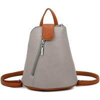 Kitise Women's Trendy Small Convertible Practical Backpack in Light Grey