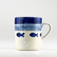Selbrae House Ceramic Mug - Fish in Blue