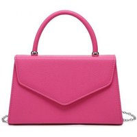 JFY Women's Top Handle Pu Clutch Bag in Fuchsia