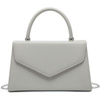 JFY Women's Top Handle Pu Clutch Bag in Grey