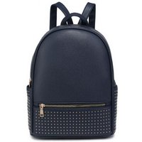 JFY Women's Studded Zip Pocket Backpack in Dark Blue