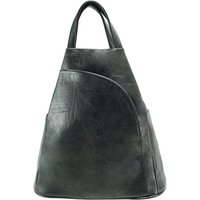JFY Women's 2 Exterior Zippered Pockets Backpack With Handle in Dark Grey