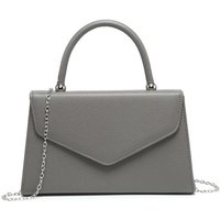 JFY Women's Top Handle Pu Clutch Bag in Dark Grey