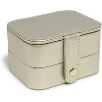 JFY Women's Mirror 2 Layers Jewellery Storage Box in Gold