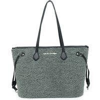 JFY Women's Zip Top Closure Faux Fur Tote Bag in Green