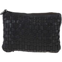 Ashwood Leather Women's 'Magnificenza' Vintage Woven Classic Leather Crossbody Bag in Dark Grey