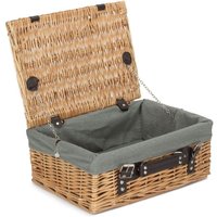 Red Hamper 35cm Picnic Basket with Grey Lining
