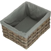 Red Hamper Grey Scandi Storage Basket With Grey Lining | Size: XL