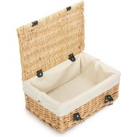 Red Hamper 36cm Buff Wicker Empty Picnic Basket in White
