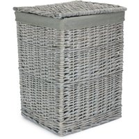 Red Hamper Grey Wash Square Laundry Basket with Grey Sage Lining | Size: Small