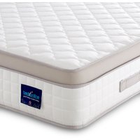 Bedzonline 4FT6 Double Premium Hybrid Mattress - Romantic Nights, Ultimate Comfort, Deep Relaxation in Off-White