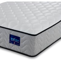 Bedzonline 3FT Orthopaedic Memory Foam Spring Mattress - Supreme Comfort, Rejuvenating Spine Support in Grey | Size: Single