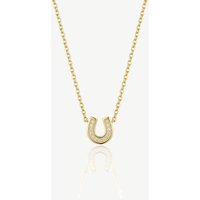 MUCHV Women's Horseshoe Pendant Necklace in 14k Gold or Silver