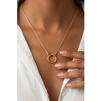 MUCHV Women's Gold Fine Chain Necklace For Charms (Round O Clasp)