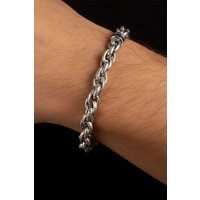MUCHV Men's Silver Chain Bracelet - 19cm | Size: 19 cm