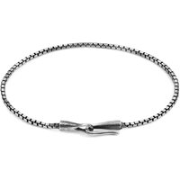 ANCHOR & CREW Men's Lateen Sail Silver Chain SKINNY Bracelet | Size: 19 cm