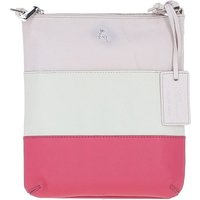 Ashwood Leather Women's 'Tricolore Elegante' Leather Crossbody Bag in Fuchsia