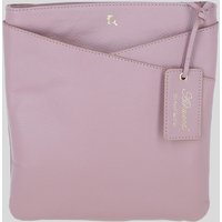 Ashwood Leather Women's 'Curvo' Real Leather Crossbody Bag in Light Pink