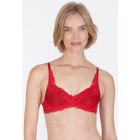 Little Women Women's 'Scarlett' High Apex Non- Wired Medium Removable Padded Bra in Red | Size: 36AA