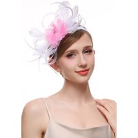 PEACH ACCESSORIES Women's Vintage Inspired Fascinator in Pink