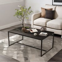 Rectangular Faux Marble Coffee Table Living Room Furniture