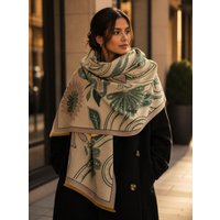 Lemon Daisy Accessories Women's Kyra Wrap Scarf Shawl in Green