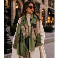Lemon Daisy Accessories Women's Avery Winter Scarf Shawl in Green