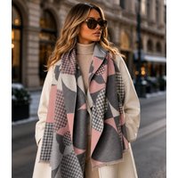 Lemon Daisy Accessories Women's Avery Winter Scarf Shawl in Pink