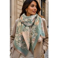 Lemon Daisy Accessories Women's Daria Winter Wrap Scarf Shawl in Green