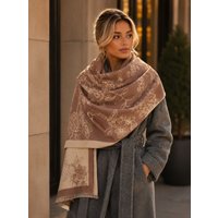 Lemon Daisy Accessories Women's Freya Winter Wrap Scarf Shawl in Brown